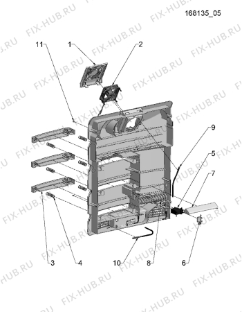 Взрыв-схема холодильника Aeg Electrolux SW988204I LI - Схема узла Housing 001